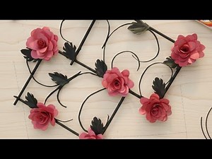 DIY Paper Rose Wall Hanging | How to Create a Wall Mate | Rose Flower Craft