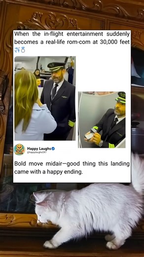 A Beautiful In-Flight Proposal Moment