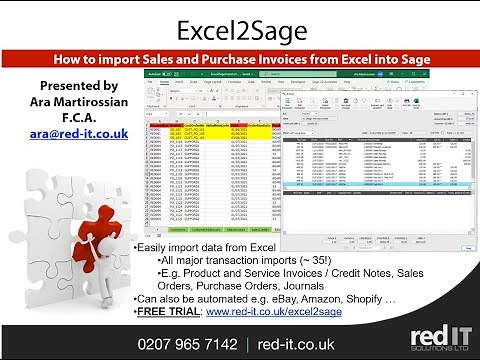 Excel2Sage: How to import Sales and Purchase Orders into Sage from Excel