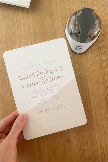 Watch Corner Rounder for #Wedding Invites on Amazon Live