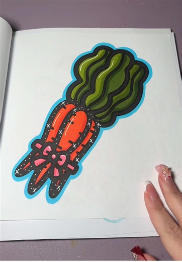 Coloring Carrots in Sunflo's Cozy Country Book