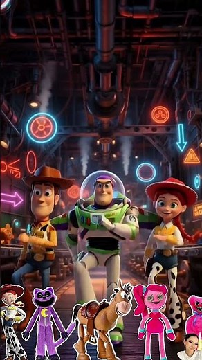 Toy Story’s Woody, Buzz, and Jessie in the World of Poppy Playtime #toystory #huggywuggy