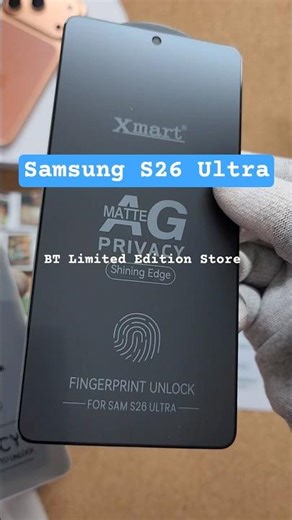 Samsung Galaxy S26 & S26 Ultra Best Tempered Glass ! Borderless & Matte Privacy #shorts