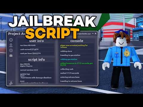 [FREE] Jailbreak Script | Auto Arrest, Auto Bounty Farm, Money Farm, Anti-AFK | PC & MOBILE