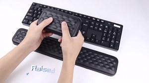 Ergonomic Wrist Rest for Keyboard and Mouse, Computer Keyboard Wrist Rest - Soft Memory Foam Wrist Rest Set, Wrist Pain Relief for Laptop Working Typing Gaming Office（Gray）