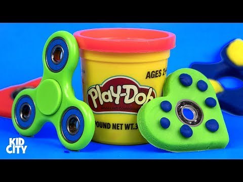 How to Make Play-Doh Fidget Spinners by KidCity