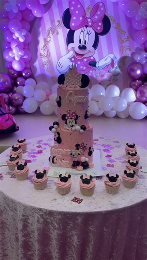 Stunning Two-Tier Minnie Mouse Cake for a Princess