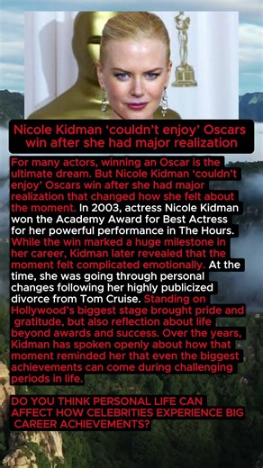 Nicole Kidman Oscar Win Emotional Moment #nicolekidman #oscars #hollywoodnews #celebritynews #news