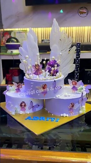 Magical Fairy Theme Birthday Cake Design 🧚‍♀️✨ | Dreamy Purple Cake Decoration