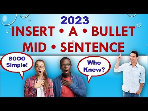 How to Insert a Bullet mid sentence or anywhere / sample in description 2023