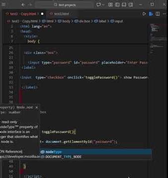 Show Password with JavaScript 1 Line! 👁️💻 #Shorts