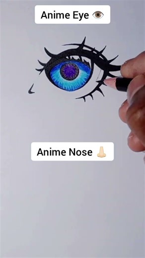 Anime Eye Vs Anime Nose - ‎what do you like #shorts #drawing