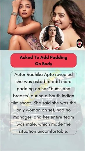 Asked To Add Padding On Body #trending #bollywood #radhika #radhikaapte #netflixindia #netflix