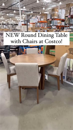Costco Empties on Instagram: "NEW Round Dining Set at Costco! #costco_empties #costco #costcofinds #diningroomdecor #diningset #homedecor"