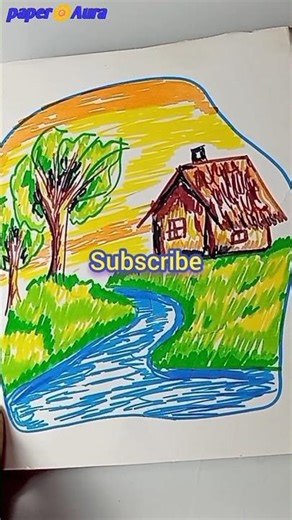 ​Sunset Scenery with Markers 🌅 Easy Art for Beginners