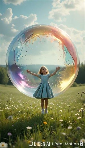 What Happens When a Bubble Lifts a Child Into the Sky?