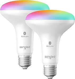 Sengled Alexa Light Bulbs, Smart Flood Light Bulb Color Changing, BR30 Smart Light Bulb Multicolor, RGBW Dimmable LED Bulb 65W Equivalent E26 Recessed Bluetooth Light bulb, No Hub Required, 2 Pack