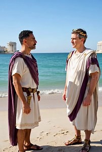 Antipater the father of the Herodian Dynasty wasn't Idumaean/Edomite but Hellenised Phoenician, according to most recent research (N. Kokkinos, D. Schwartz, E. Legge). Here, he tells Julius Caesar, 'I have raised an army for you to assist against Ptolemy.' Caesar replies, 'For that you are my friend, and I grant you and your descendants Roman citizenship.'The Herodian family formed a part of the extended Julio-Claudian ruling family and were their personal friends, not merely client kings as oth