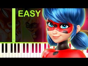 Miraculous Ladybug FULL Theme Song - EASY Piano Tutorial