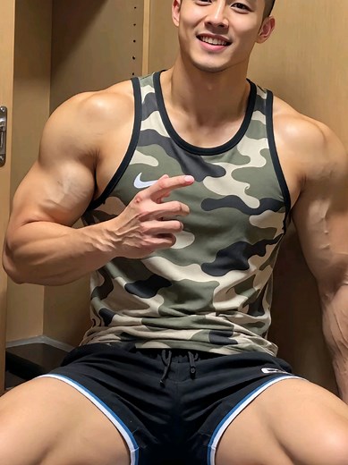 AI Muscle Hunk Fitness Transformation