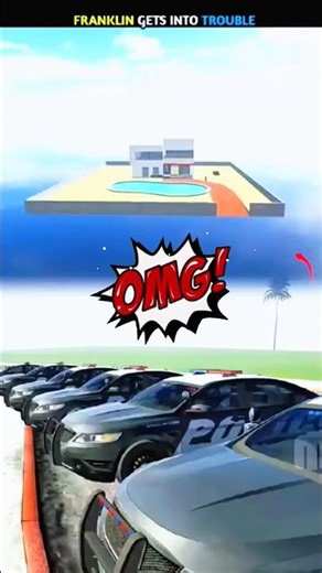 Franklin Builds His House On Sky 😱 | Indian Bike Driving 3D #shorts #indianbikedriving3d #gaming