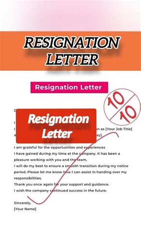 Resignation Letter Format | Simple & Professional Sample
