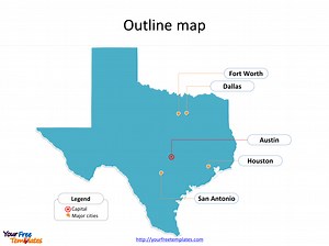 Texas map PowerPoint templates - Free PowerPoint Template