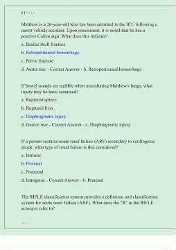 CCRN EXAM REVIEW NEWEST 2025 TEST BANK CRITICAL CARE REGISTERED NURSE EXAM REVIEW 2025 WITH 300 REAL