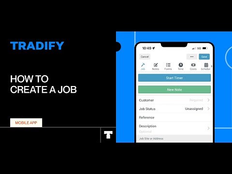 How To Create a Job on the Tradify Mobile App