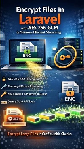 Encrypt large files in Laravel securely and efficiently !!!