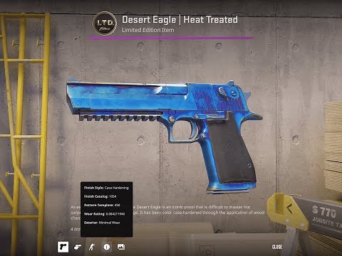 CS2 Deagle Heat Treated Tier 1 490 Pattern Blue Gem 💎