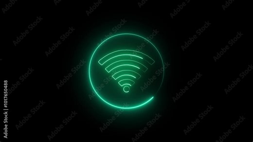 Wi Fi symbol, wireless networking digital hi tech innovation concept. free internet zone symbol.