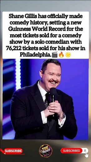 🎤🏆 Shane Gillis Breaks Guinness World Record with 76,212 Tickets Sold😂🔥#shorts