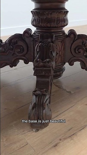 13-Foot Black Forest Antique Dining Table with Incredible Hand Carvings