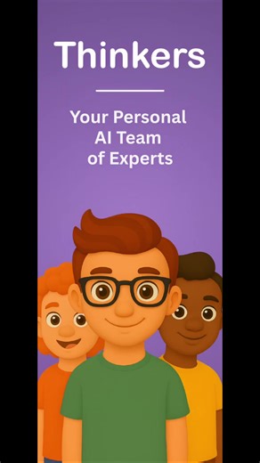 Build your team of experts — personalized for you. #Ad #ThinkersApp #CreateYourExpert #AICompanion #InstantAdvice #LifeHelper #DigitalCoach #ai