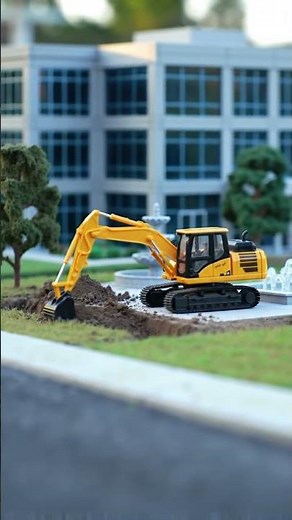 RC Hydraulic Excavator Digging in the Miniature Garden! 🌳 (Realistic Scale Model Groundwork! 🏡)