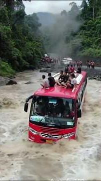Passenger Bus Emergency Drill | River Crossing Safety Awareness