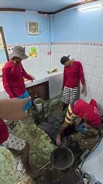 มาดูครับเปลี่ยนจากระบบบ่อเกอร์ซึมเป็นระบบน้ำล้น ผ่านถังบำบัด