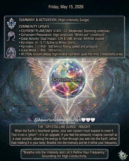 05.15.26 Schumann Resonance | You are conducting a high-voltage surge of planetary data