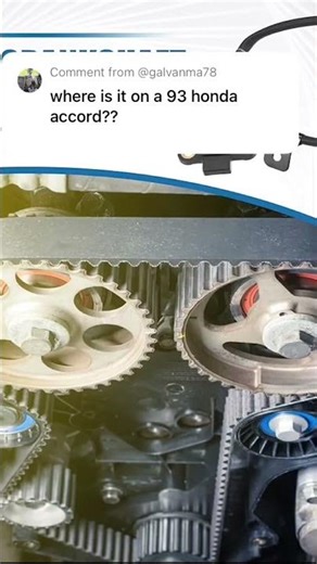 The 1997 Honda Accord crankshaft position sensor is located near the crankshaft pulley