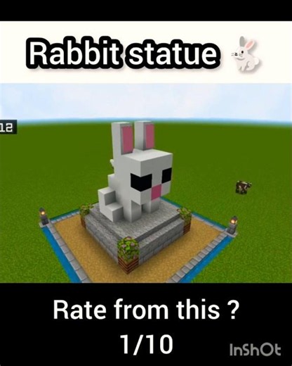 Minecraft Rabbit statue 🐇 #minecraftshorts #minecraft #minecraftbuilding