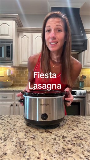 Fiesta Lasagna ❤️ 2 lbs Chicken breast 1 pack taco seasoning 1 can of rotel 1 C chicken broth 8 oz cream cheese 6 tortillas 1 can corn 1 can black beans 1 cup shredded cheese Directions: Chicken: Put chicken in Crockpot Pour in taco seasoning, rotel and chicken broth. Cook on low for 6 hours, or high for 4 hours. When fully cooked, shred chicken. Add cream cheese and mix well. Lasagna: Spray baking dish and add 1/3 shredded chicken mixture, layer tortillas, beans, corn, cheese. Repeat layers, to