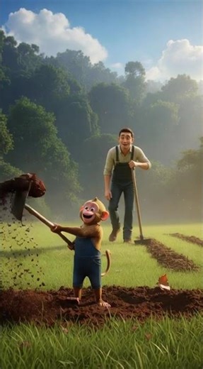 Adorable & Funny: A fun and humorous moment between animals and humans. Pet Comedy Gold! #funny #ai