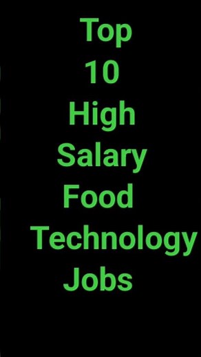 Top 10 Highest Salary Food Technology Jobs |Food Tech Jobs |Food Technology Career & Scope #shorts