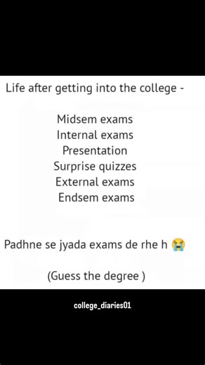 Student Life | College Memes | Life after college starts: Midsem se endsem tak bas exams 😭 #collegememes #studentmemes #relatablememes #collegehumor #collegelife... | Instagram