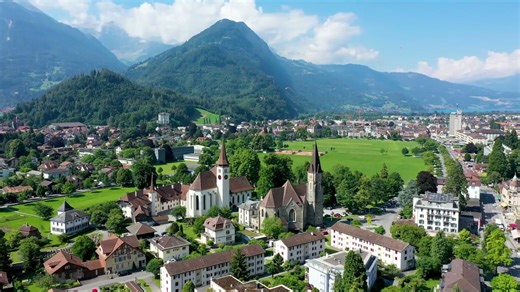 Interlaken, Switzerland: Drone views of alpine paradise
