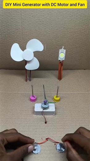 DIY Mini Generator with DC Motor and Fan