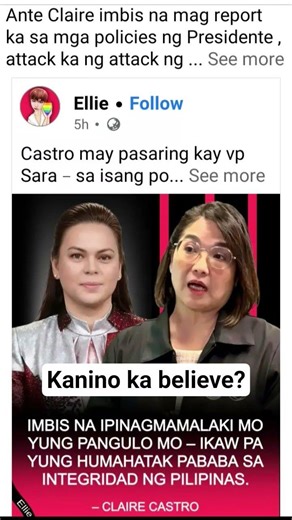 KANINO KA BELIEVE? VP OR ANTE KLEYR ?