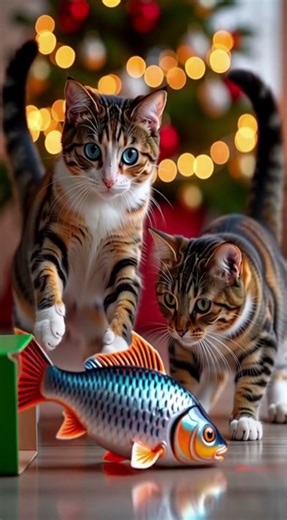 Cat Mom & Kitten Open Christmas Gifts 🎄 Adorable Surprise Toy Unboxing!