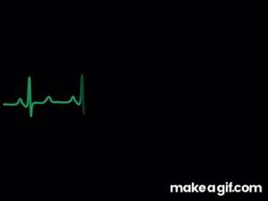 EKG heart monitor followed by flatline in middle of screen on Make a GIF